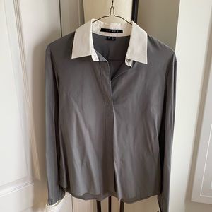 Theory Long Sleeve Two tone Shirt